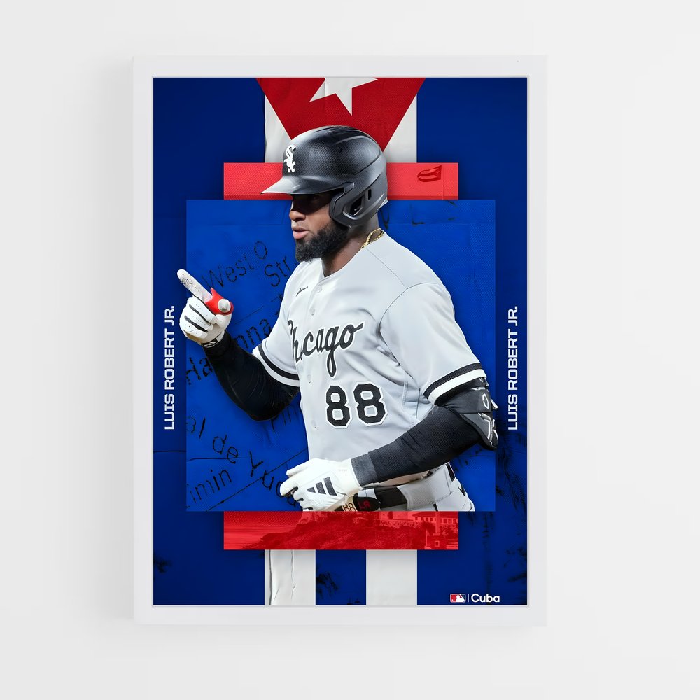 Poster Luis robert diamond – affiche Baseball (vue 3)
